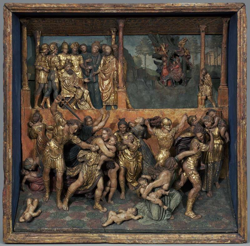 Massacre of the Innocents, with Herod in his Court, and the Flight into Egypt