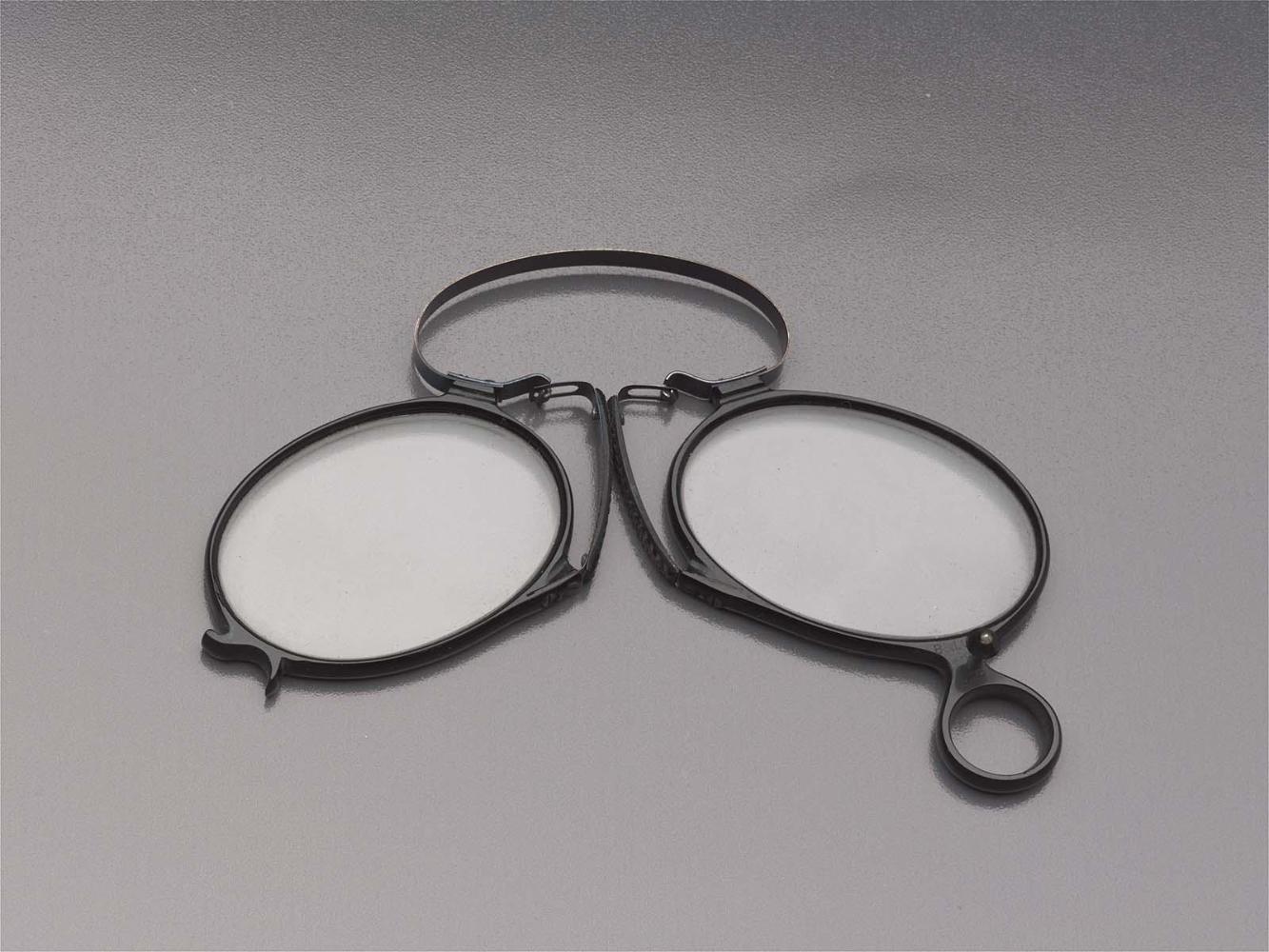 Folding eyeglasses in two parts (glasses and case)