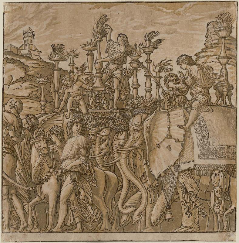 The Triumph of Caesar, Plate 5: Elephants and Torches