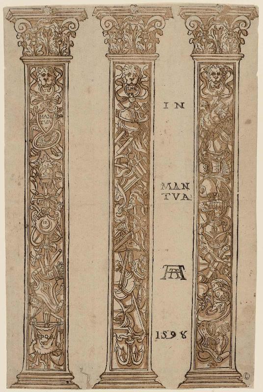 The Triumph of Caesar: Six Corinthian Pilasters (Partial Sheet)