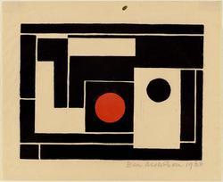 Abstract with a Red Circle