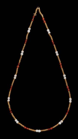 Quartz, carnelian, gold necklace