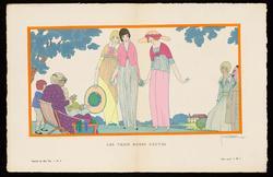 "Les Trois Robes Neuves," plate I from Gazette du Bon Ton, Volume 2, No. 8