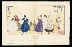 "Longchamp (I) ou Elle a gagné!," plate 4 from Gazette du Bon Ton, Volume 2, No. 8–9