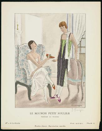 "Le Mignon Petit Soulier - Modèles de Perugia," plate 13 from Gazette du Bon Ton, No. 2