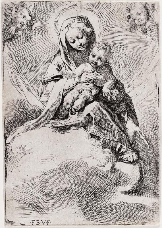 The Virgin and Child in the Clouds
