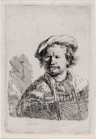Self-Portrait in a Flat Cap and Embroidered Dress