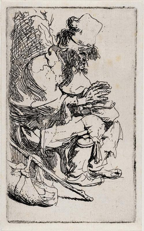 Beggar Seated Warming his Hands at a Chafing Dish