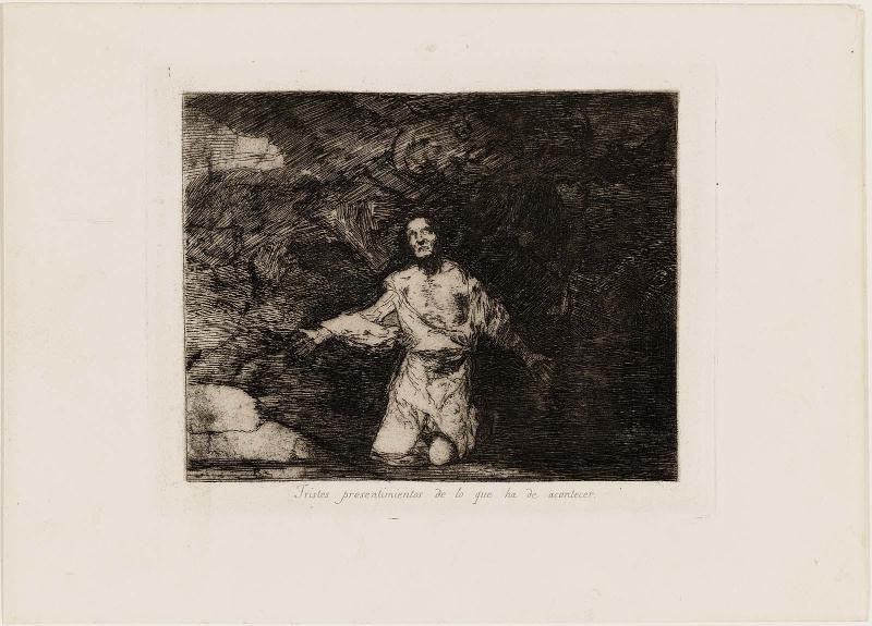 Tristes presentimentos de lo que ha de acontecer (Sad Forebodings of What is to Happen) "Disasters of War" Plate 1
