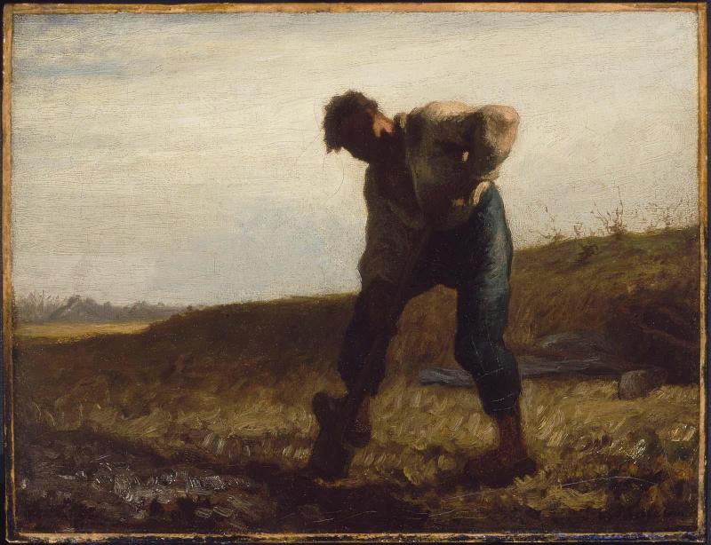Man Turning over the Soil