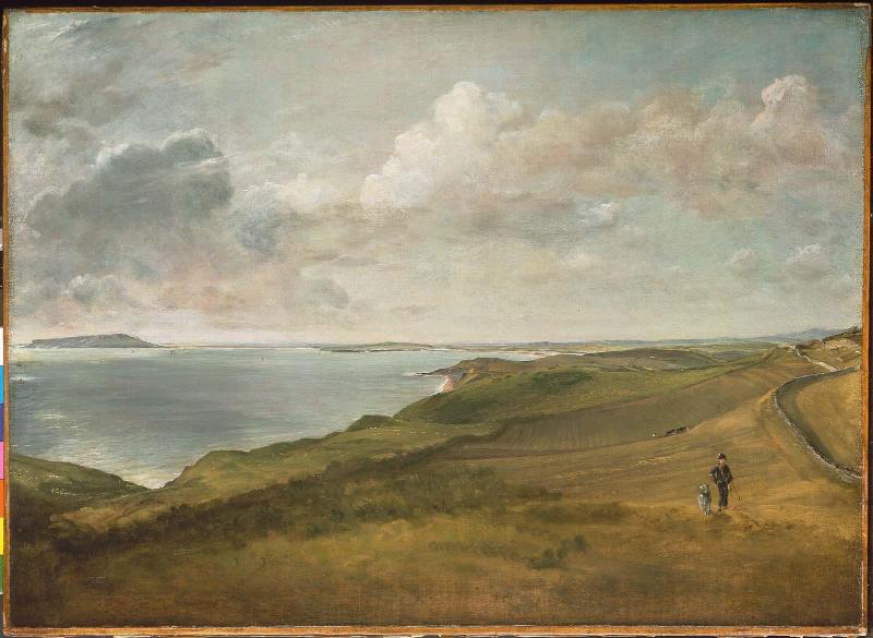 Weymouth Bay from the Downs above Osmington Mills